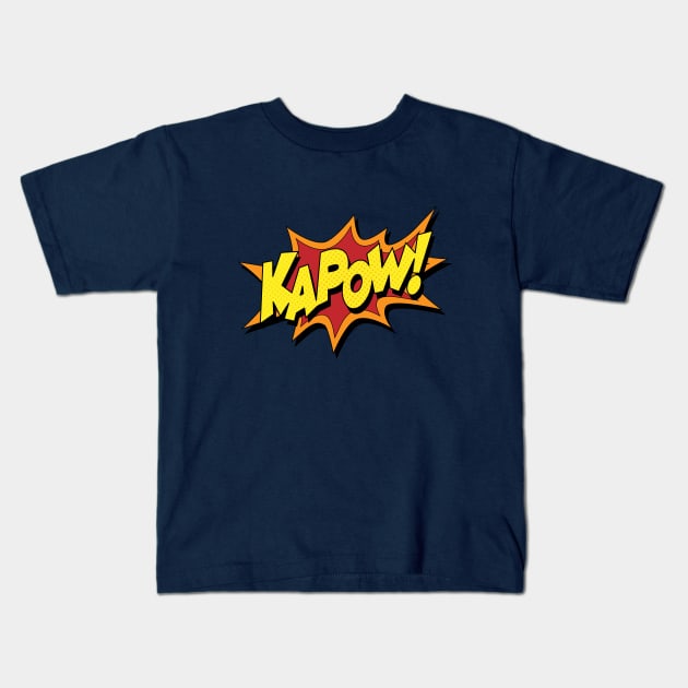 Kapow Comic Design Kids T-Shirt by Hotshots